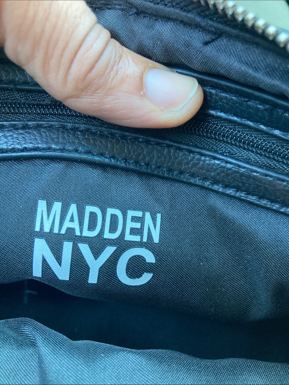Steve Madden Black Leather Rhinestone Top Handle Bag- As Is - Picture 3 of 14